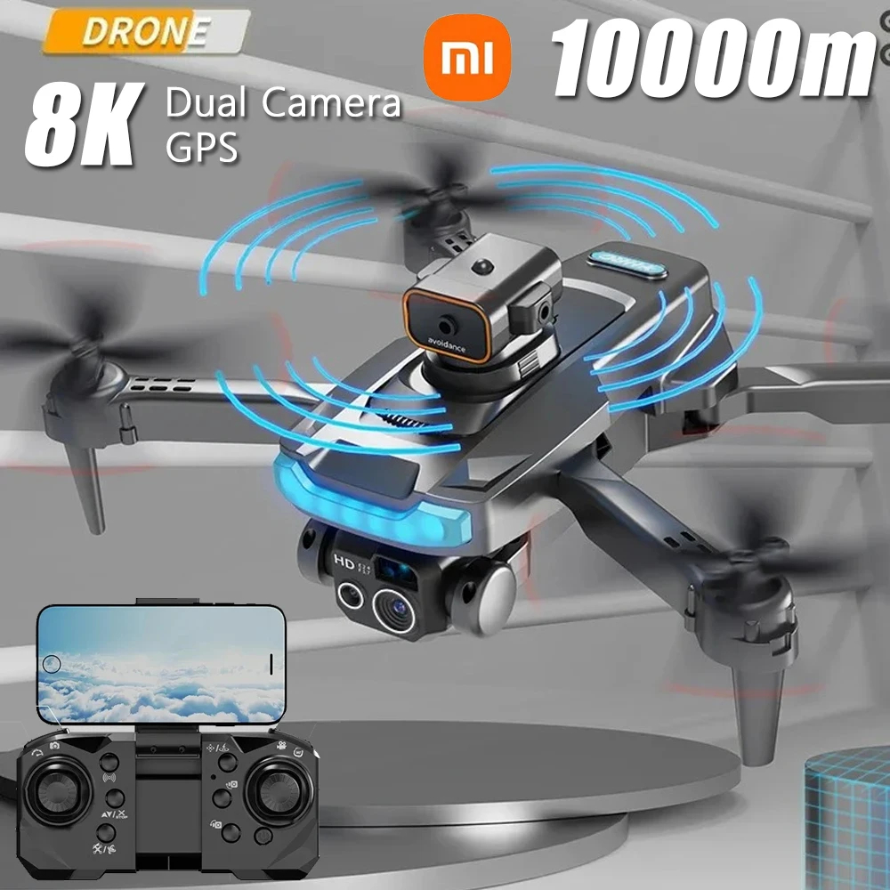 NM60110 New P15 Drone Professional GPS Foldable Quadcopter 8K HD Dual Camera 5G RC Aircraft Obstacle Avoidance Foldable UAV 10000 m Drone -  UNO1RC