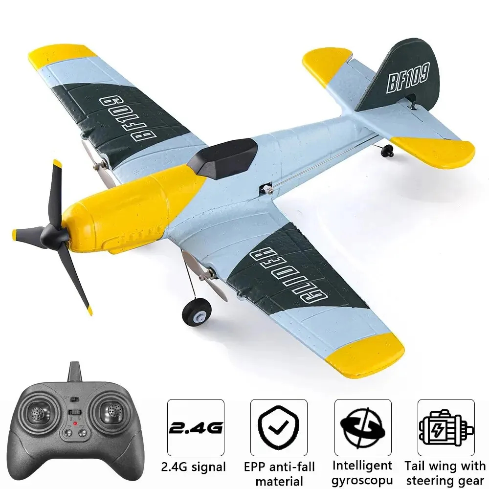 NM60130 RC Plane 2.4G 3CH EPP Foam Remote Control Fighter Fixed Wingspan Glider Outdoor RTF RC Warbird Airplane Toys Gifts