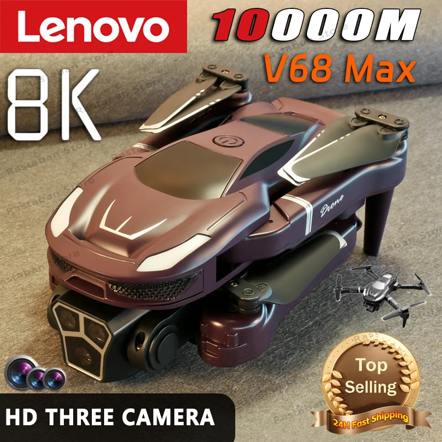 NM60159 UAV 10000m V68 Drone 8K Professional HD Aerial Three-Camera 5G GPS Obstacle Avoidance Drone Quadcopter Toy -  UNO1RC