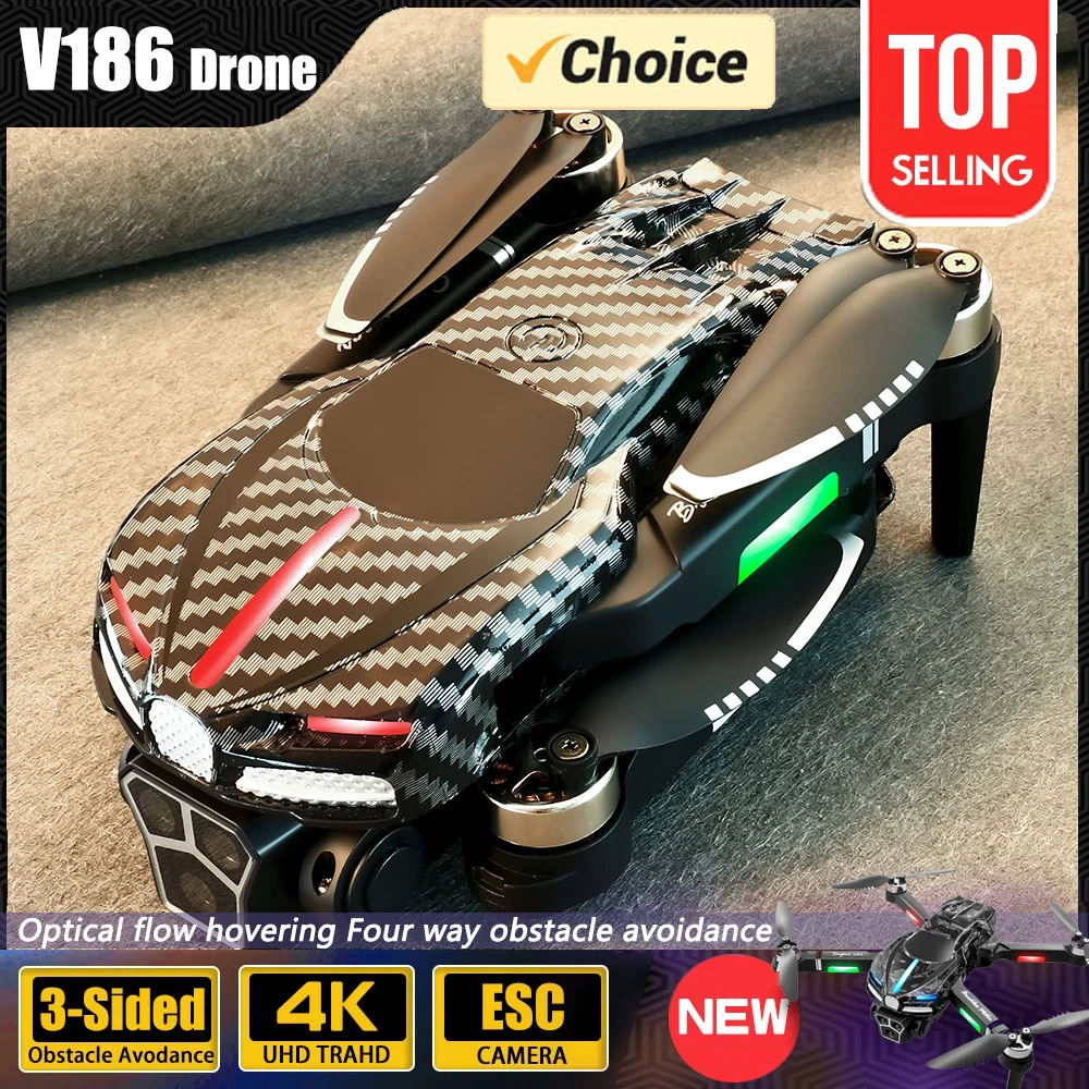 NM60237 Drone Wi-Fi FPV 360 Deg Laser Obstacle Avoidance Brushless Motor Optical Flow Localization 4K HD Three Camera RC Quadcopter Toy