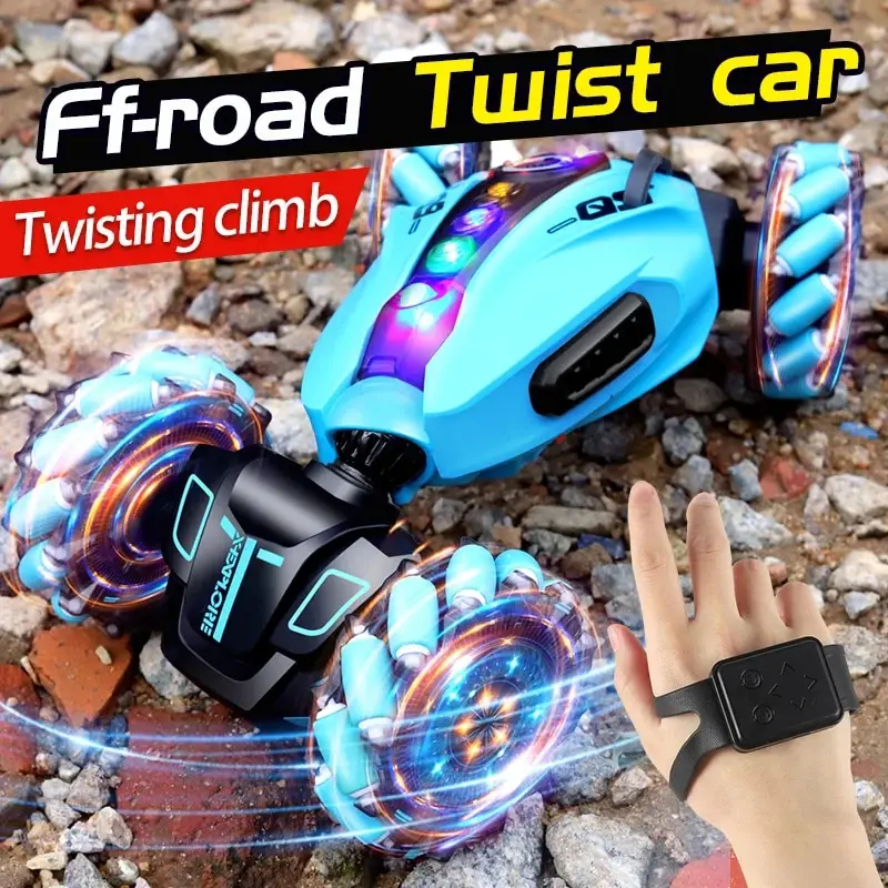 NM60318 RC Drift Car with Music LED Lights 2.4G Gesture Radio Remote Control Spray Stunt Car 360 Deg Rotating Climbing Car Toys Gift - Multi Color