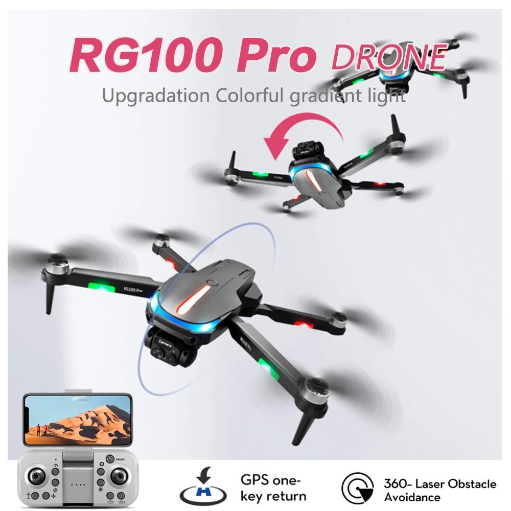 NM60354 Pro Drone 5G Wi-Fi FPV Brushless Motor GPS Return 4K HD Dual Camera 360 Deg Laser Obstacle Avoidance RC Quadcopter Drone Toys - Multi Color