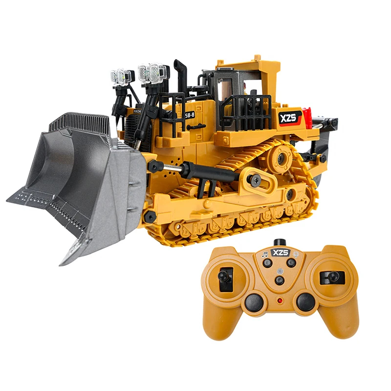 NM60348 RC Excavator Control Remote Car 2.4G Radio Controlled Car Caterpillar Tractor Model Engineering Building Construction Toys