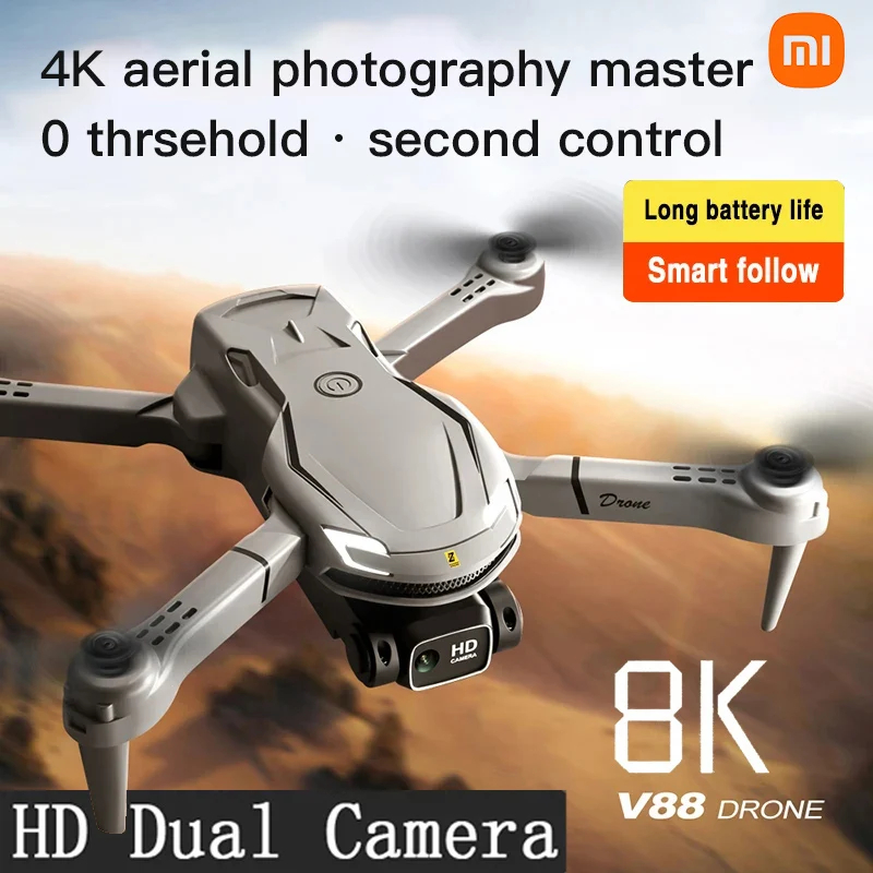NM60185 MIJIA V88 Drone 8K HD Dual Camera Obstacle Avoidance Aerial Professional Photography Remote Control Optical Flow Foldable Drone
