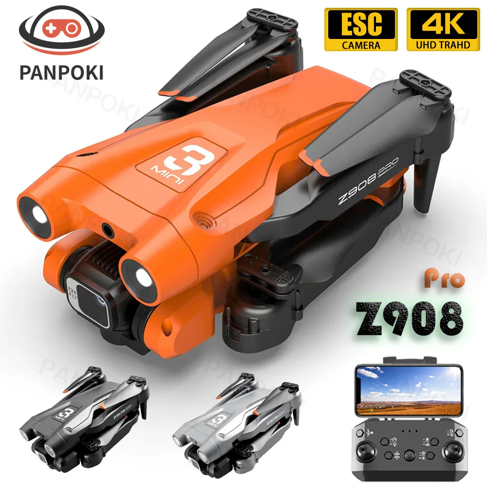 NM60293 Z908 Pro 2.4G Wi-Fi Mini Drone 4k Professional Camera Obstacle Avoidance Drones Helicopter Remote Control Quadcopter RC Toys