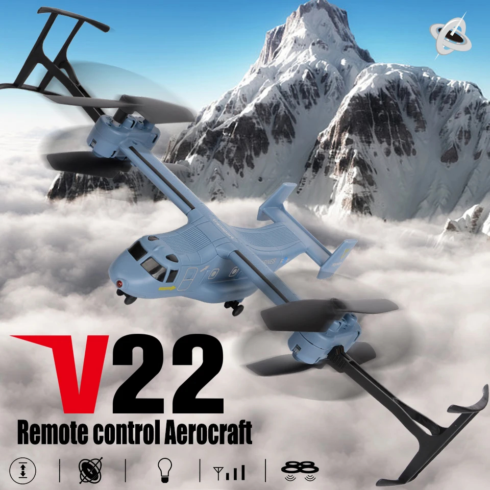 NM60400 Newest Remote Control RC V-22 Osprey Model Military Helicopter Toy Gift Army Grey Version