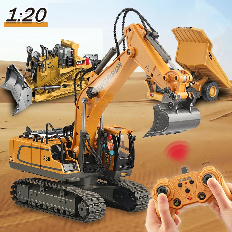 NM60436 Control Excavator Forklift Crawler Bulldozer Electric Dump Truck 4WD RC Car Engineering Vehicle Kid Toys for Boy Children