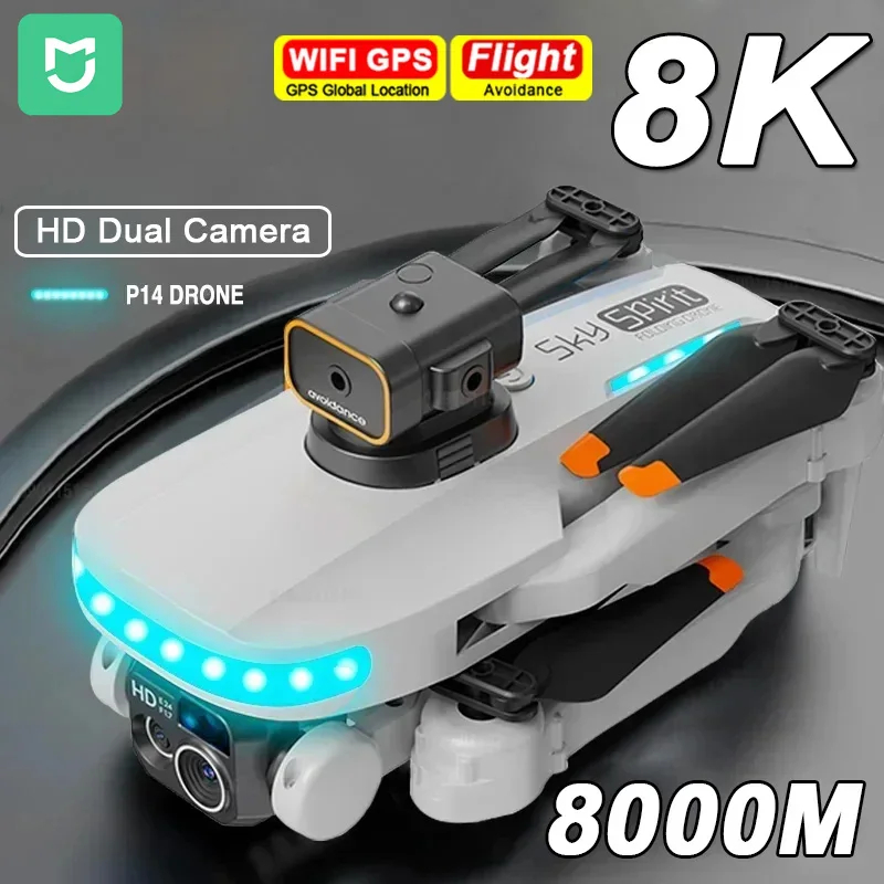 NM60598 P14 Max Drone 8K GPS Brushless Obstacle UAV Avoidance Return HD Aerial Photography 4 Camera Remote Control Aero Craft -  UNO1RC