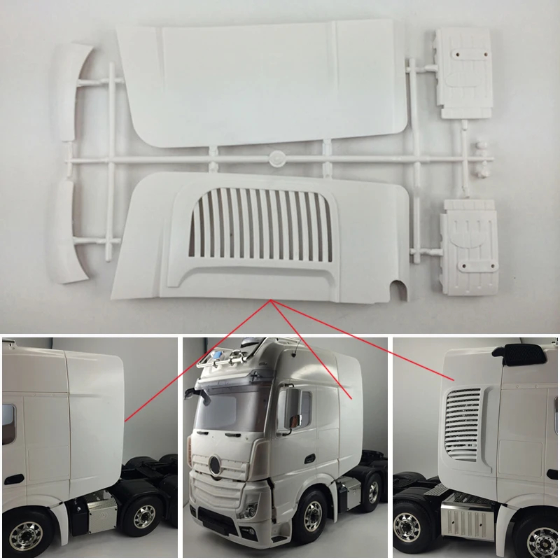 NM60618 Pair Plastic Modified Flanks for 1 by 14 Tamiya RC Truck Car Benz ACTROS 1851 3363 Hercules Diy Parts