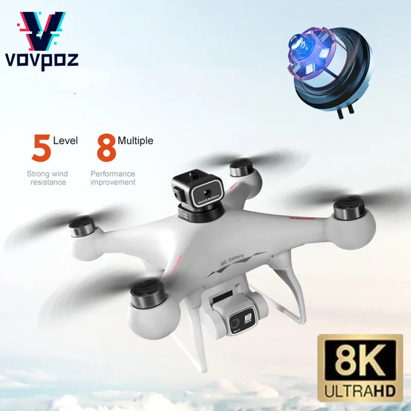 NM60632 S116 MAX Drone 5G 8K HD ESC Camera Brushless Motor Obstacle Avoidance Helicopter FPV Optical Flow Quadcopter RC Drone, Black & White