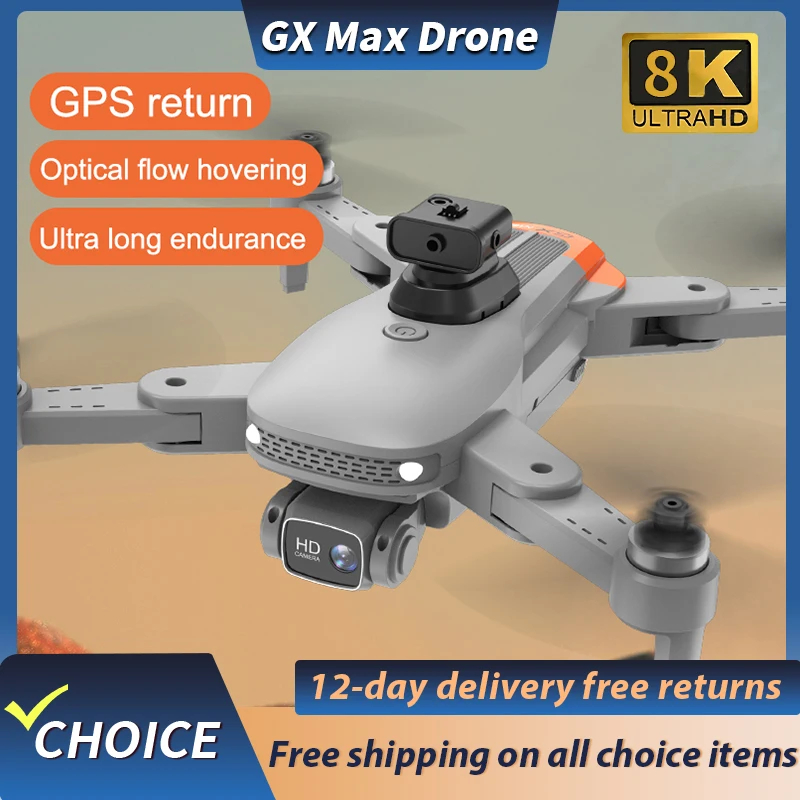 NM60901 GX Max Drone Professional 8K Dual Camera ESC Obstacle Avoidance GPS Positioning Wi-Fi Foldable FPV RC Brushless Height Hold