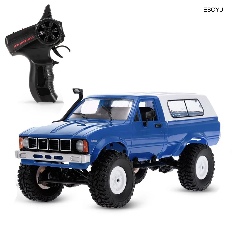 NM61078 WPL C24 RC Truck 1-16 2.4GHz 4WD Car with Headlight Remote Control Crawler Off Road Pick Up Truck RTR Gift Toy for Kids