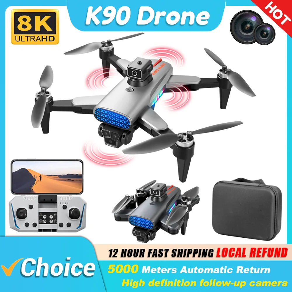 NM61291 K90 MAX Drone Obstacle Avoidance Professional Aerial Photography Brushless FPV RC Quadcopter HD Camera Helicopter Toy Gift
