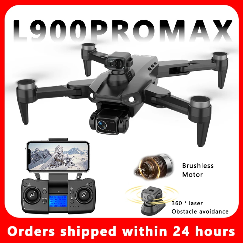 NM61342 Pro Max Drone with Camera GPS Positioning 4K Dual HD Camera 5G Wi-Fi FPV 360 Deg Obstacle Avoidance Brushless RC Quadcopter Toy
