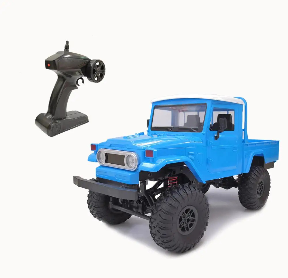 NM61449 1-12 4WD RC Truck Toy Pickup Trucks Car Military Truck Rock Crawler Vehicle RTR, Blue, silver & Orange