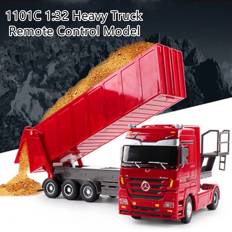 NM61886 Electric Remote Control Truck Model 1-32 2KG Load 6 Channel Radio Control RC one Key Dump Tipping Bucket Engineering Truck