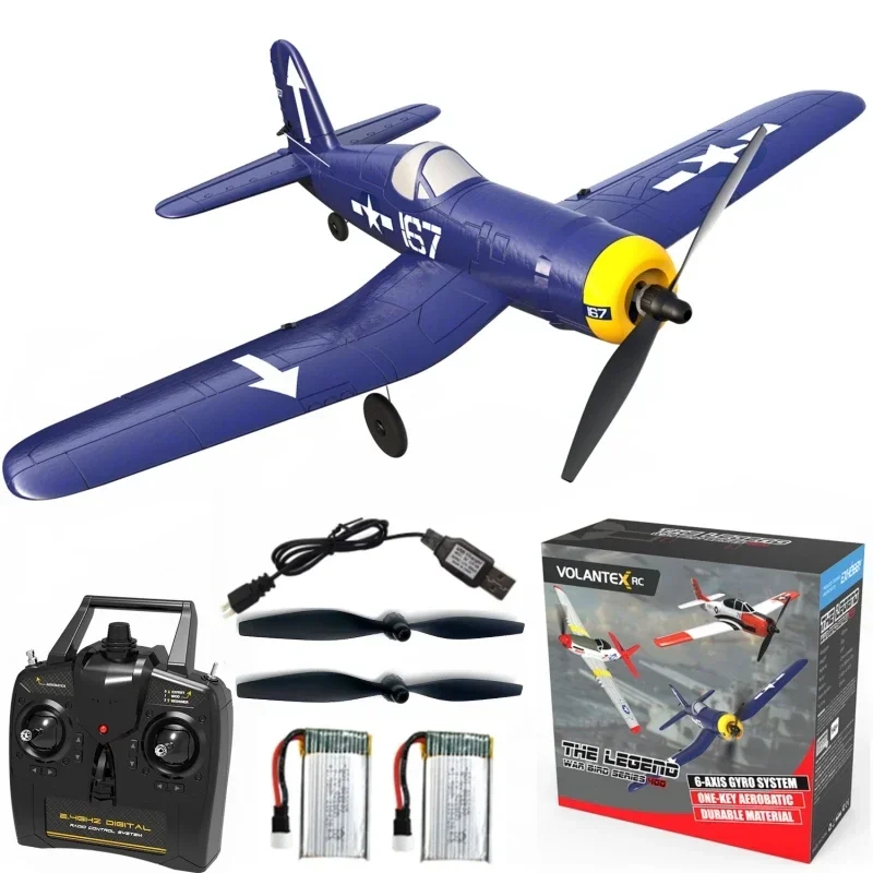 NM61890 400 mm Volantex F4u Corsair RC Plane one key Aerobatic 4 Channel Foam Wingspan Remote Control Child Airplane Aircraft Toy, Purple -  UNO1RC