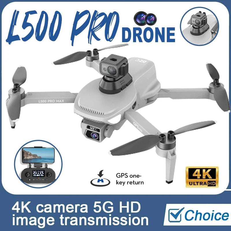 NM61637 Pro Max Drone 4K Professional HD Dual Camera 360 Deg Obstacle Avoidance Brushless Motor GPS 5G Wi-Fi Drones FPV RC Quadcopter - Multi Color