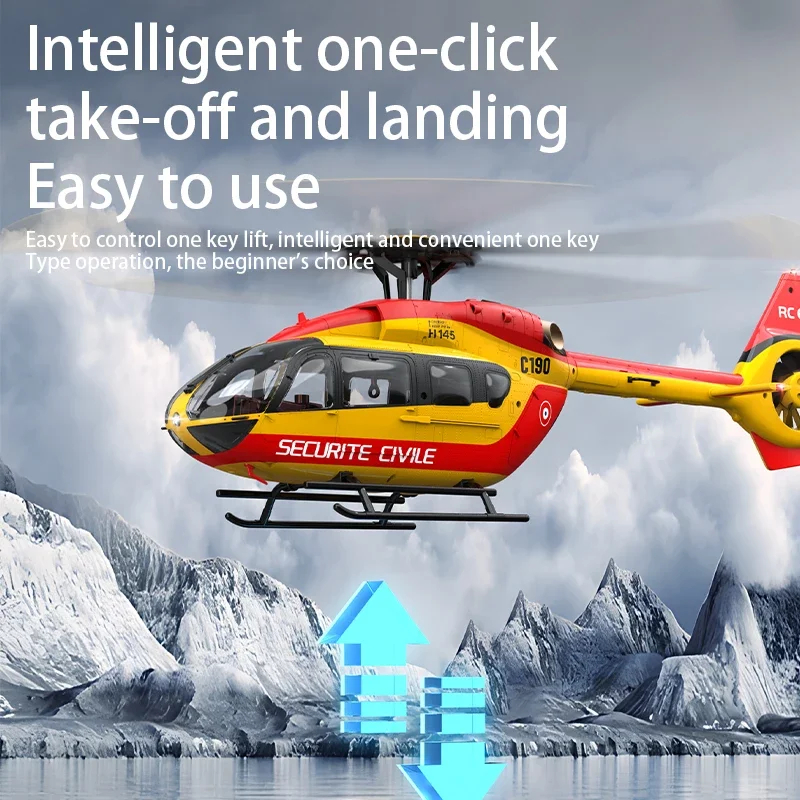 NM62290 C190 Fixed Altitude Remote Control Helicopter Brushless Motor with Optical Flow RC Electric Model Outdoor Toy for Children