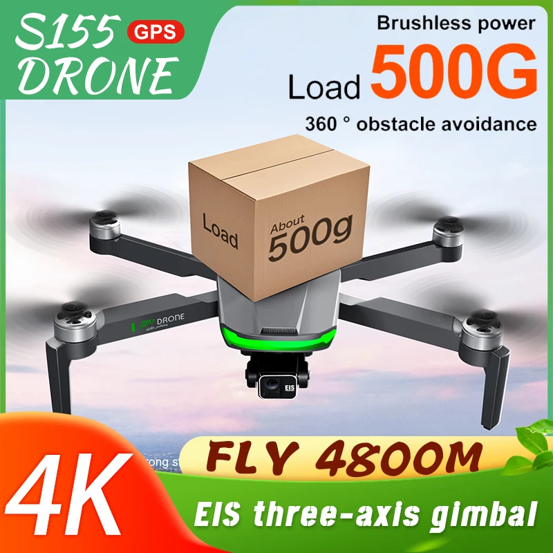 NM62399 GPS Professional Drone 5000M 360 Deg Obstacle Avoidance 4K Dual HD Camera Drone 5G Brushless Motor Foldable Quadcopter Boy Toy