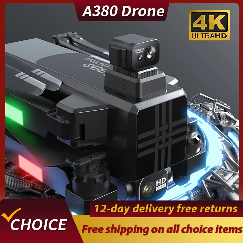 NM62444 A380 Digital 5G Drone 3-Axis PTZ Electronic Anti-shake ESC 8K HD Dual Camera Super Battery Life Brushless RC FPV Helicopter