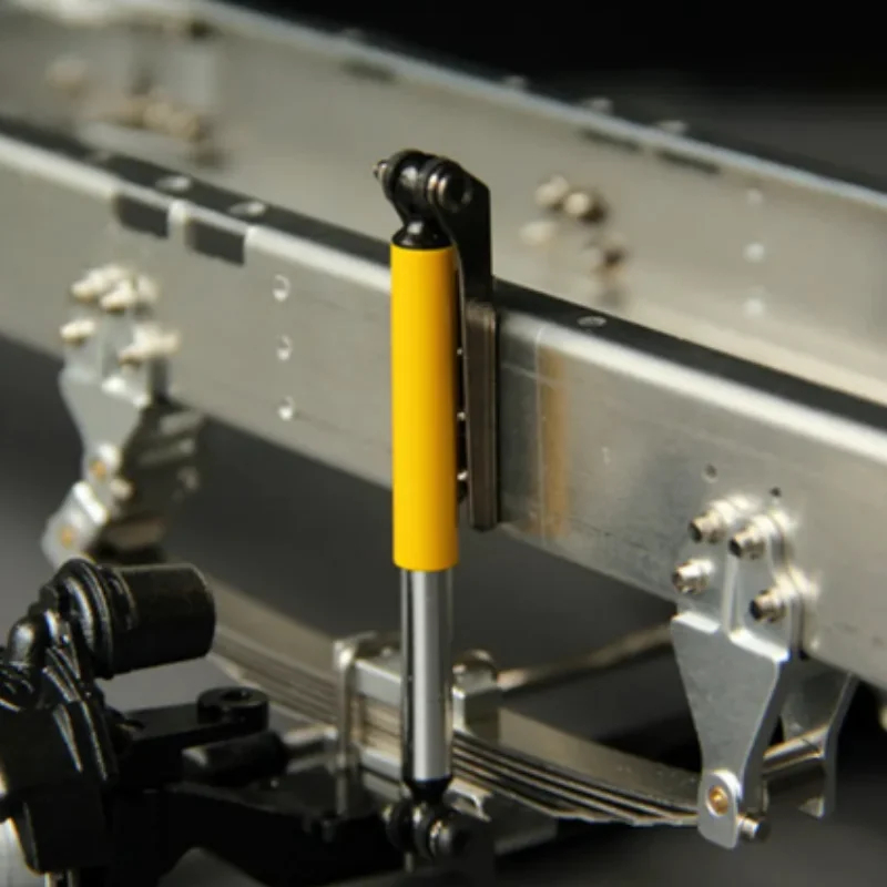 NM59587 Suspension Shock Absorber for 1 by 14 Tamiya RC Truck Scania Actros Man for Benz Tamiya Lesu Tractor Upgrade Parts - Yellow & Dark Gray