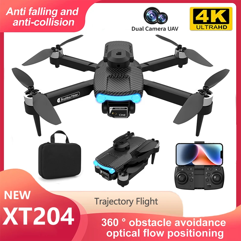 NM59600 Drone 5G Wi-Fi FPV 360 Deg Laser Obstacle Avoidance 4K HD Dual Camera Brushless Motor GPS Return RC Quadcopter Drone Toys