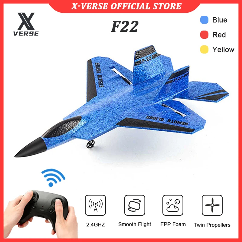 NM59755 Plane F22 Glider 2.4G Radio Remote Control Airplanes SU35 EPP Foam Aircraft SU57 Boys Gifts Toys for Children - Multi Color