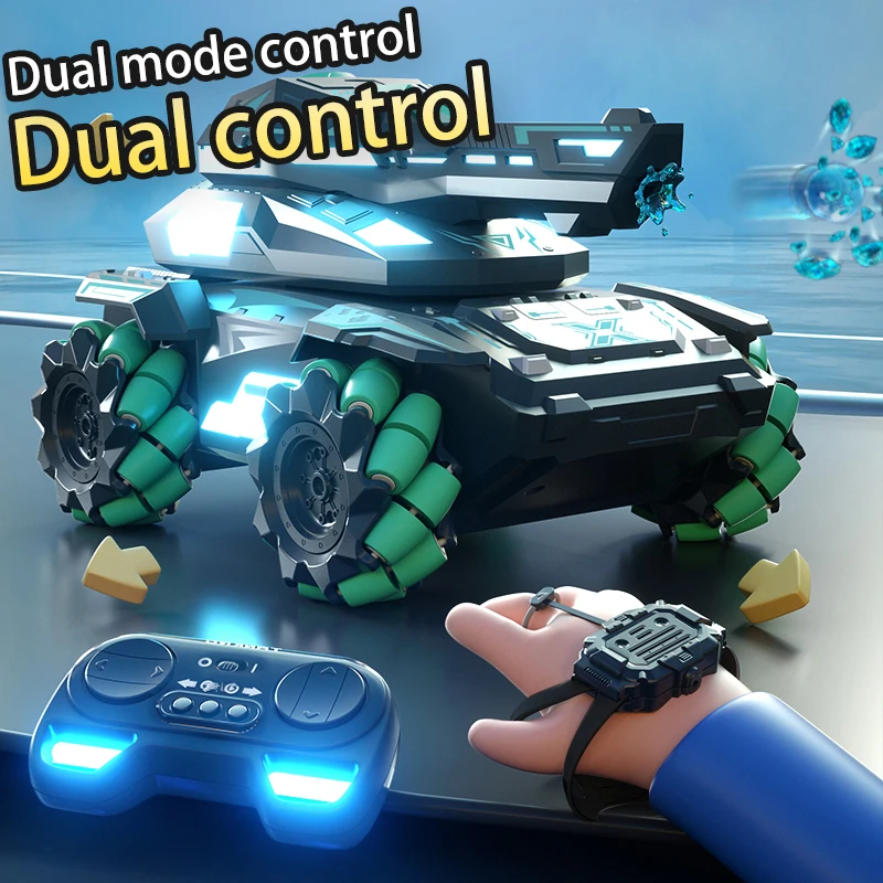 NM59799 Sensing Dual Remote Control Tank Toy for Kids Water Bomb Boy RC Stunt Car Children Off Road Truck Electric Drift Vehicle