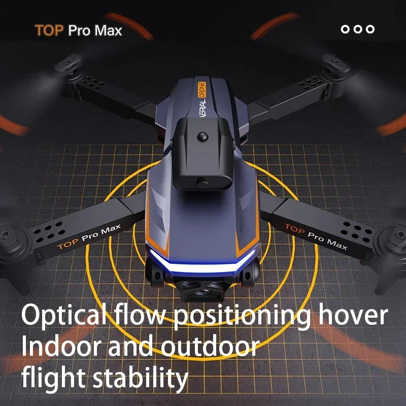 NM59914 RC Drone 8K Four-way Obstacle Avoidance Professional GPS FPV 4K Dual Camera Optical Flow Localization Children Toys - Black & Gray