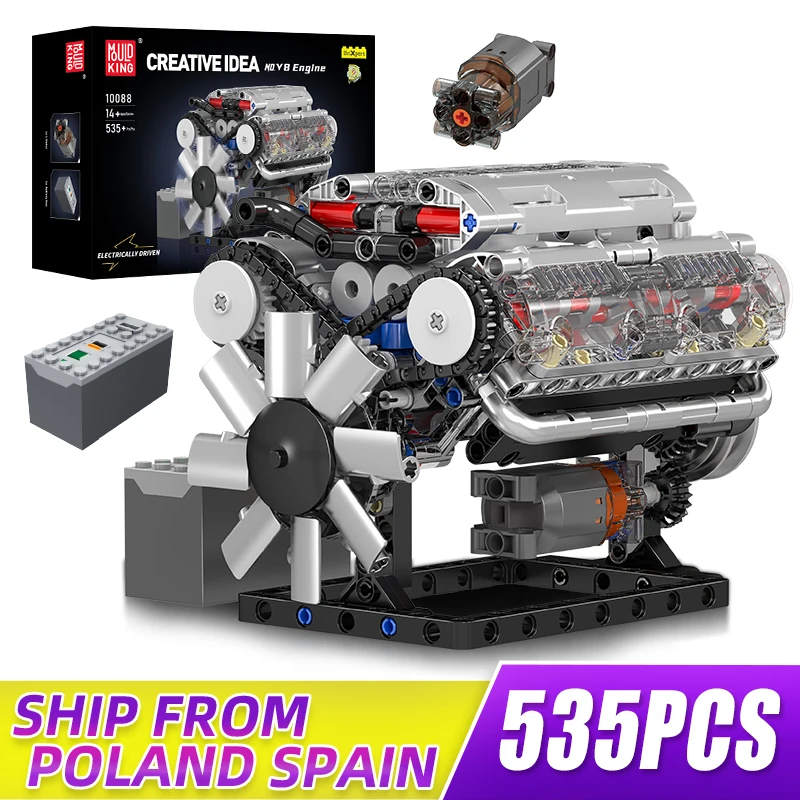 NM59945 King Technik Electrically Driven Engine Model Building Blocks Set Creative Educational Toy