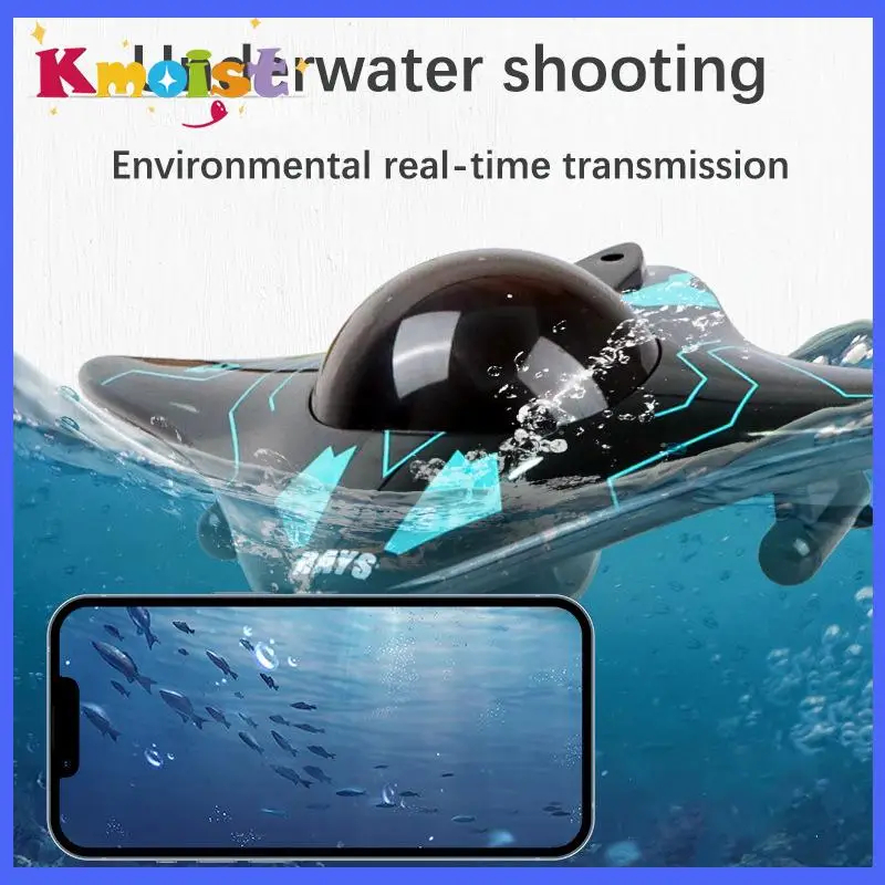 NM58293 Boat Submarine with Camera Underwater 6 Channel Remote Control Wi-Fi FPV Remote Control Boats Radio Control Toys for Boys Kid Gifts