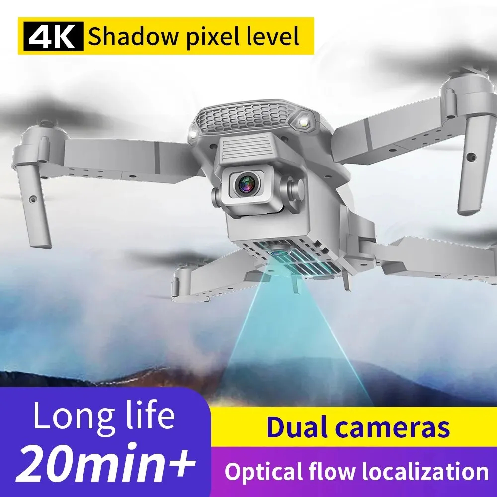 NM59040 Drone 4K Wide-angle HD Camera Wi-Fi FPV Height Hold Foldable RC Quadrotor Helicopter Dual Camera Childrens Toys - Multi Color