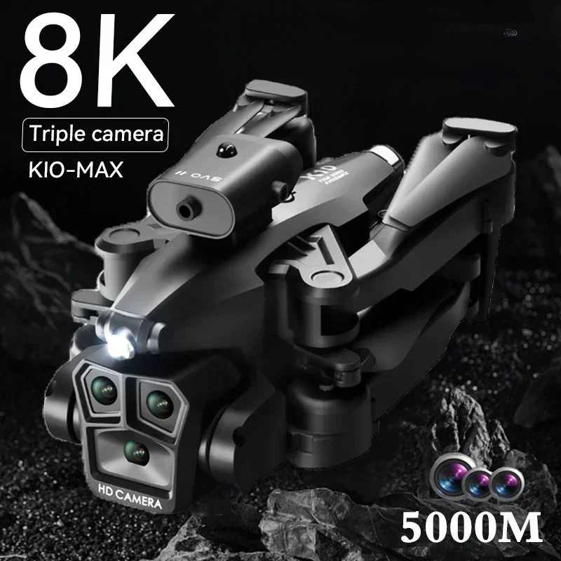 NM60673 5000 m K10 Max 8K Professional with Three Camera Intelligent Optical Flow Localization Four-Way Obstacle Avoidance RC Drone