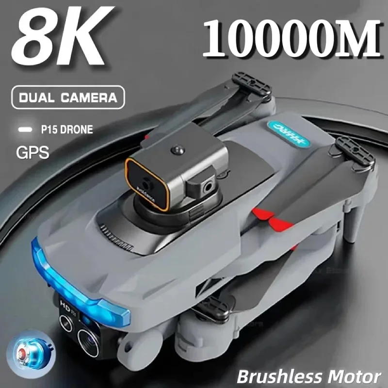 NM60692 10000 m P15 Drone Professional 8K GPS Dual Camera Obstacle Avoidance Brushless Motor 5G Optical Flow Positioning RC Drone -  UNO1RC