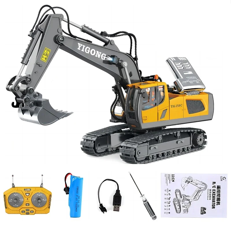 NM59418 Excavator RC CAR Remote Control Engineering Dumper Vehicle Crawler Truck Bulldozer Toys for Boys Kids Excavator Gifts