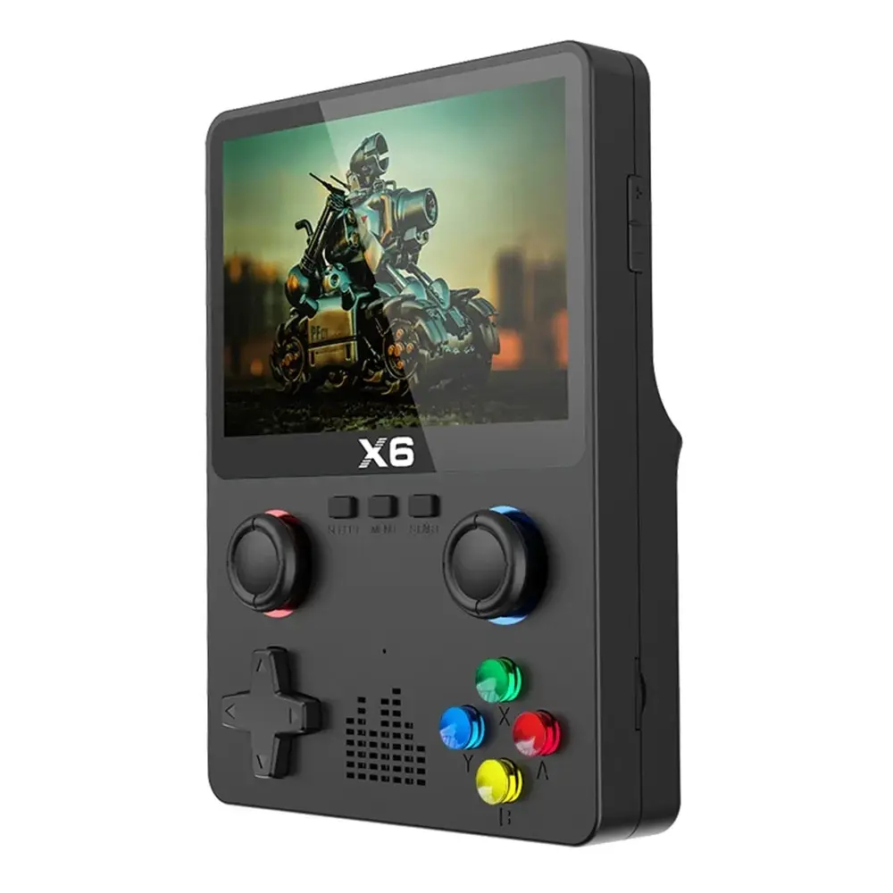NM59536   X6 3.5 in. IPS Screen Handheld Game Player Dual Joystick 11 Simulators GBA Video Game Console for Kids Gifts