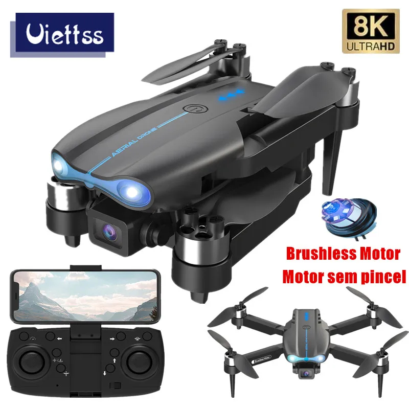 NM59607 E99 PRO & MAX Drone 8K Dual Camera Professional Wi-Fi FPV Drone Brushless Motor Optical Flow Four-Axis Folding RC Quadcopter Toy