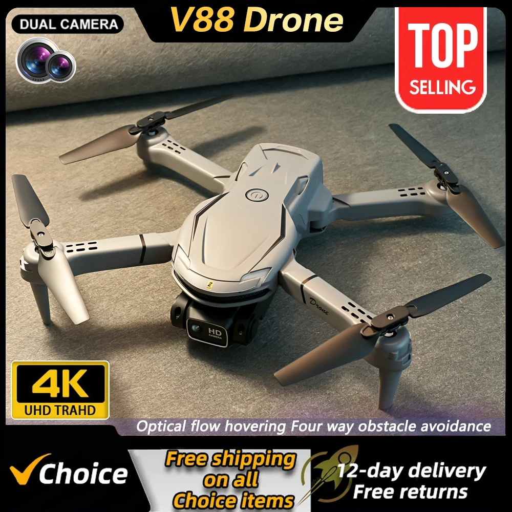 NM59633 Drone Wi-Fi FPV 360 Deg Laser Obstacle Avoidance 4K HD Dual Camera Brushless Motor Optical Flow Localization RC Quadcopter Toys