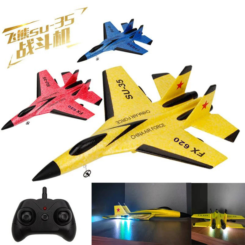 NM58631 SU-35 RC Remote Control Airplane 2.4G Remote Control Fighter Hobby Plane Glider Airplane EPP Foam Toys RC Plane Kids Gift