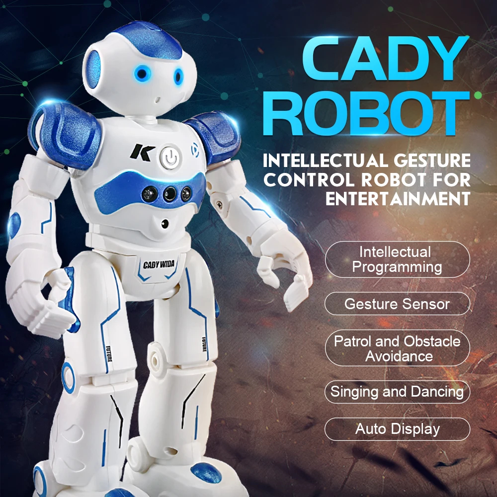 NM58799 RC Robot Toy IR Gesture Remote Control R2 Cady Wida Intelligent Vector Smart Robotic Dancing Robo Kids Toy for Children