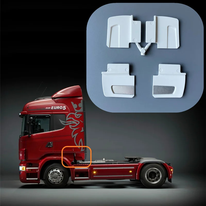 NM58809 Simulation Spoiler with Metal Sticker Decorate for 1 by 14 Tamiya RC Truck Tipper Car Toy