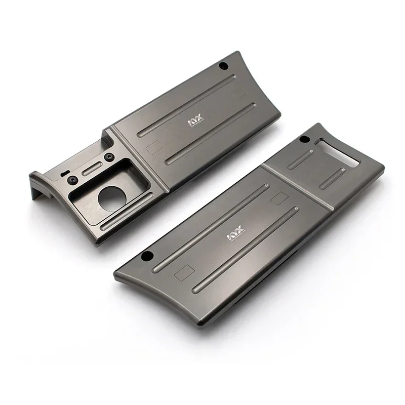 NM58829 Metal Double Side Panels Upgraded Side Skirts for 1 by 14 Tamiya RC Truck Trailer Tipper Toy, Gray