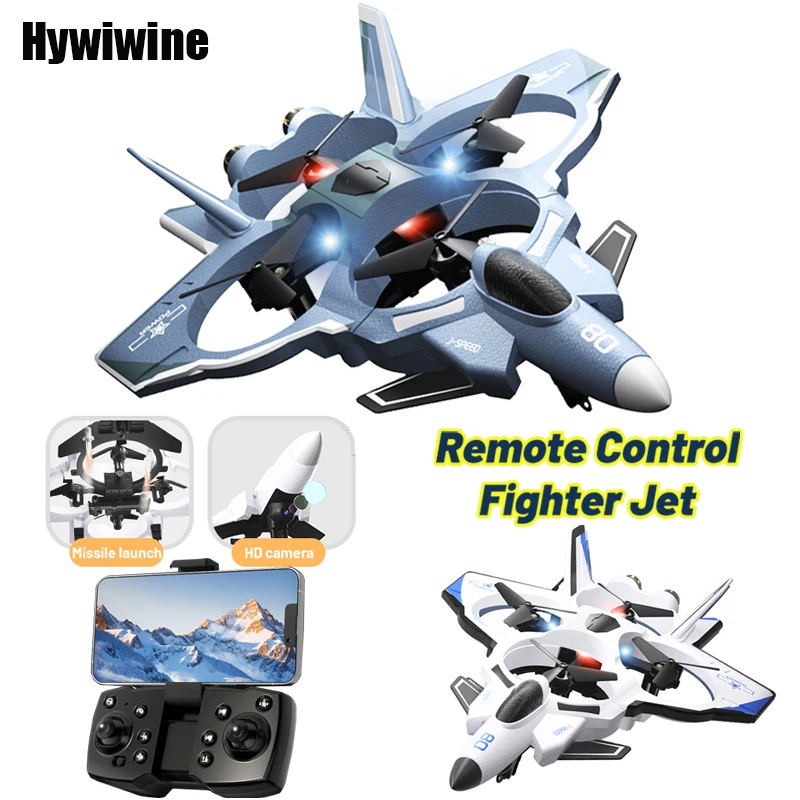 NM58847 Aircraft with Camera Missile Launch Remote Control Helicopter Fighter Jet 2.4G EVA Airplane EPP Foam Plane Toys for Kids Gift
