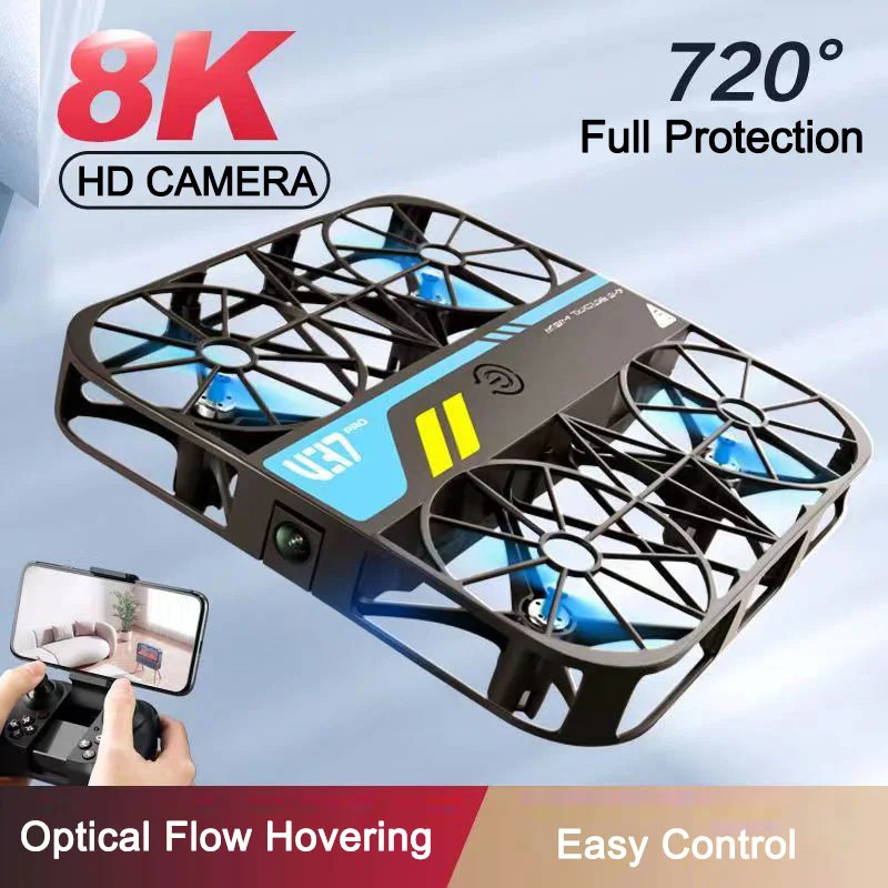 NM59925 V37 Mini Drone 6K HD Camera Aerial Photography Fixed Height Full Protection Pocket UVA Grid Aircraft Student RC Airplane