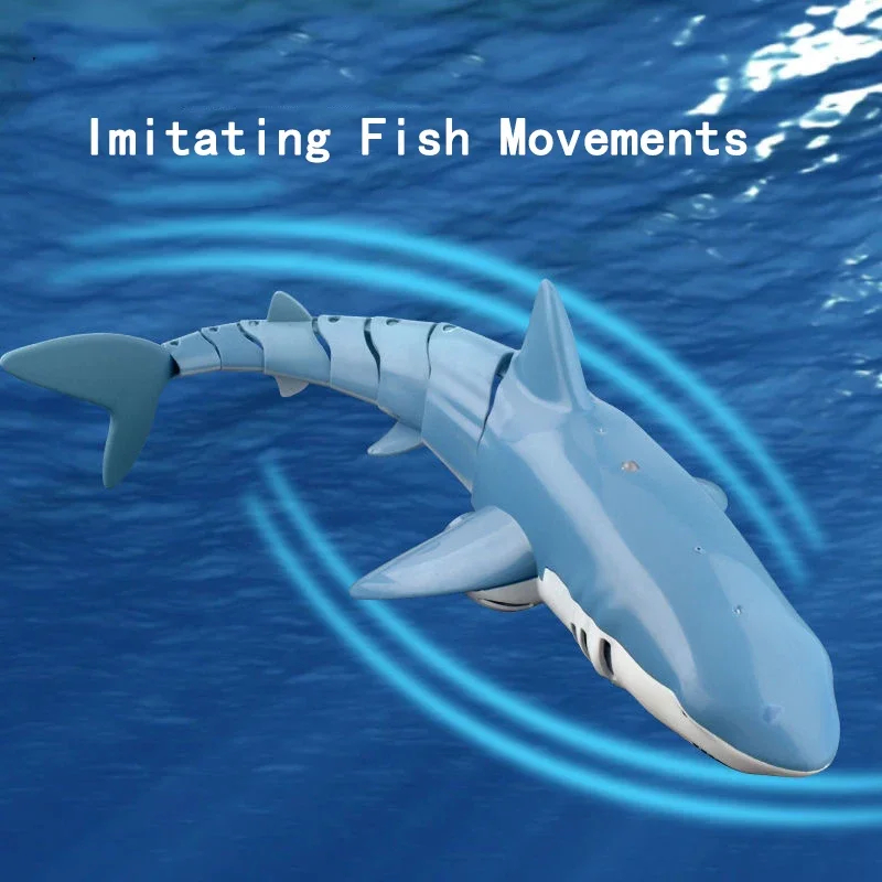 NM59933 Shark Toy 2.4G Remote Control Animals Sharks Submarine Simulation Robots Bath Tub Pool Electric Animal for Kids Boys Children