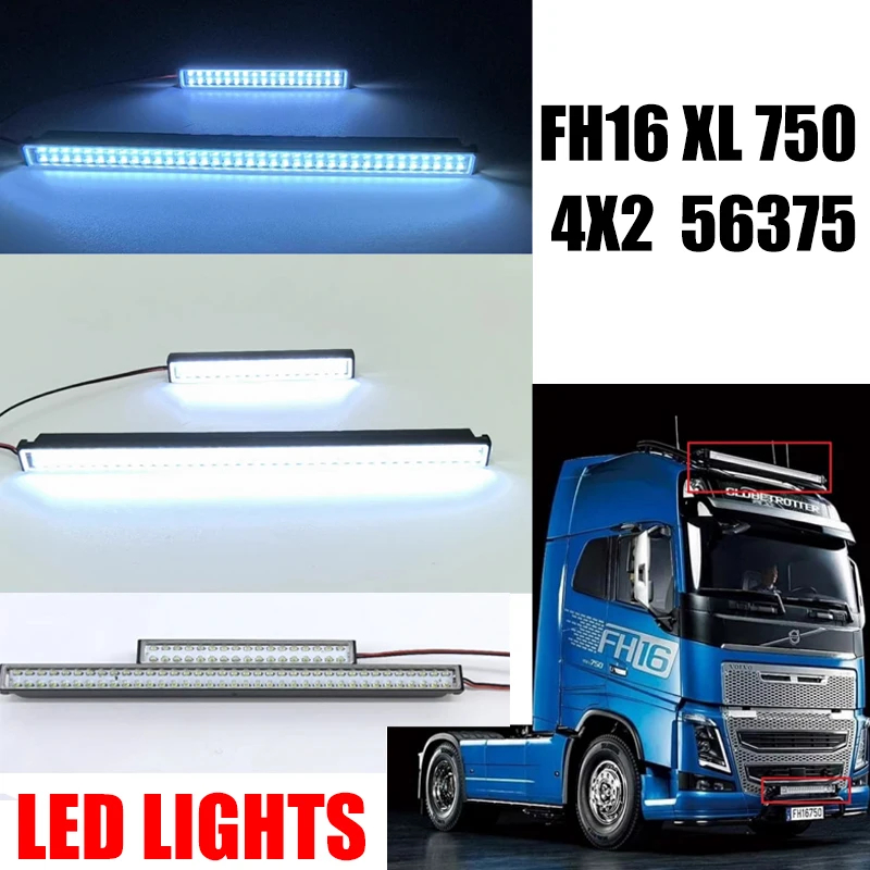 NM60103 LED Roof Spotlight Cab Bottom Light 5V Accessories for 1 by 14 Tamiya RC Truck Trailer Volvo FH16XL 750 4X2 DIY Car Part