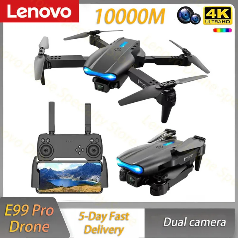 NM60117 10000m E99pro RC Drone 4K Professional with Wide Angle Dual HD Camera Foldable RC Helicopter 5G Wi-Fi FPV Height Hold Apron - Multi Color -  UNO1RC