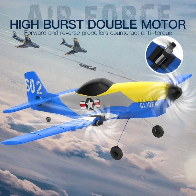 NM60567 Planes 3 Channels Remote-Controlled Aircraft Dual Motor Control EPP Foam Glider Built In Gyroscope RC Jet Toys Gifts for Boys