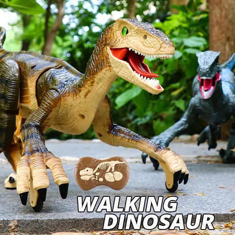 NM60825 RC Dinosaur Raptor Jurassic Remote Control Velociraptor Toy Electric Walking Dino Dragon Toys for Childrens Christmas Gifts